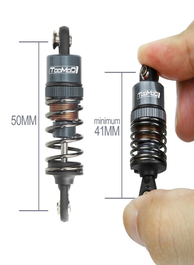 TOOMOD 1/10 50MM RC Oil filled Shock Absorbers kit for Tamiya TT-01 TT-02 M03 M04 M05 M06 TA05 1:10 On Road Car Upgrades Replace Parts (Grey) - Image 3